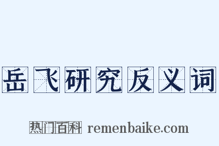 岳飞研究反义词是什么意思的图片